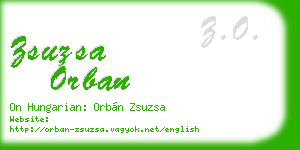 zsuzsa orban business card