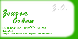 zsuzsa orban business card